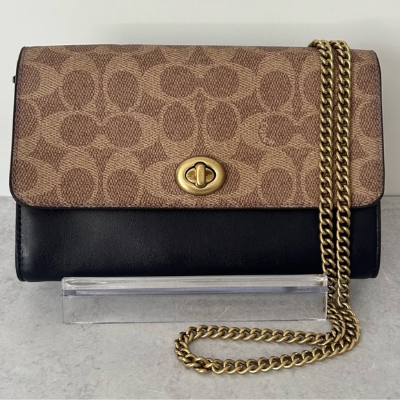 Coach Signature Colorblock Marlow Chain Crossbody - Picture 2 of 11